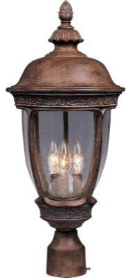 Maxim Knob Hill Cast 3-Light Outdoor Post Lantern Sienna - 3460CDSE