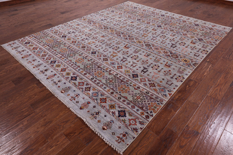 8' 0" X 10' 0" Hand-Knotted Persian Gabbeh Tribal Rug Q5824