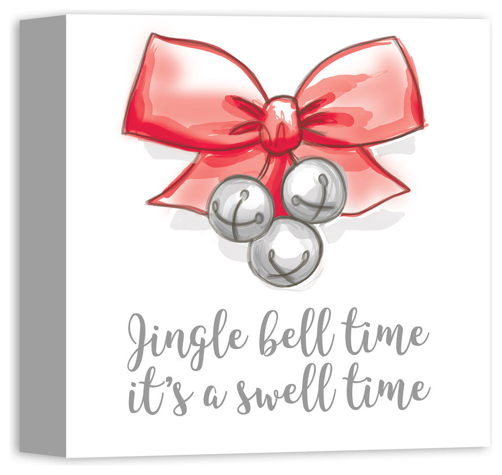 Jingle Bell Time 12x12 Canvas Wall Art