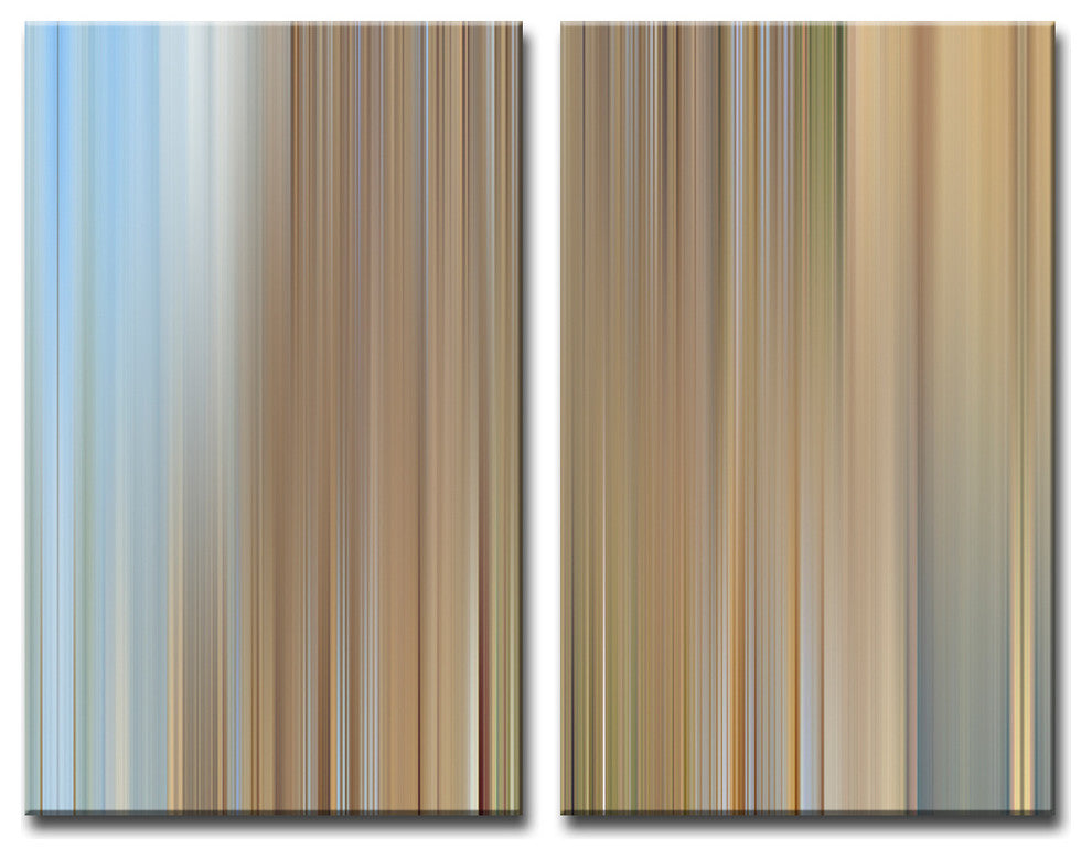 Ready2HangArt 'Blur Stripes XXV' 2-PC Canvas Wall Art Set, 30 in. Highx20 in.
