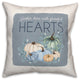 Gather Hearts Blue Mood Pumpkins 3 16"x16" Spun Poly Pillow