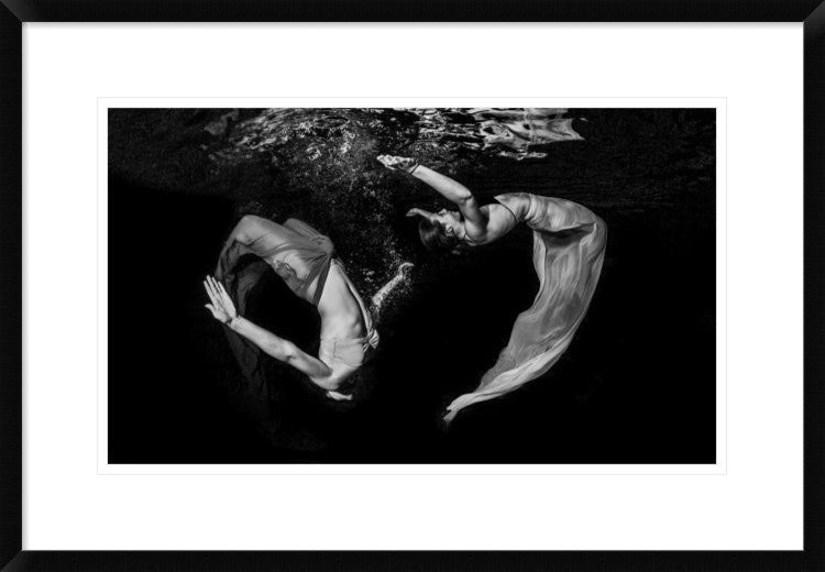 "Grace Underwater" Framed Digital Print by Ken Kiefer, 30"x20"