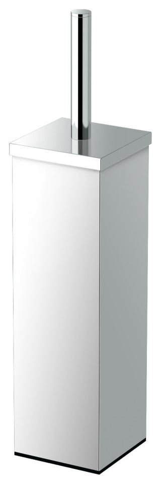 Elegant Square Toilet Brush Holder, Chrome