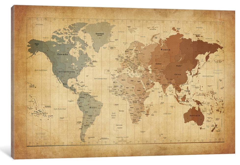Map of The World III by Michael Tompsett