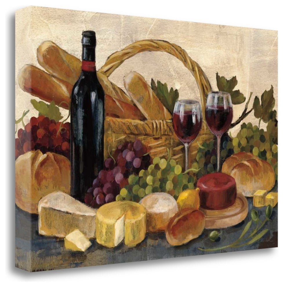 "Tuscan Evening Wine Crop" By Silvia Vassileva, Giclee on Gallery Wrap Canvas