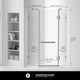 Shower Enclosure Neo Angle Frameless Tempered Glass, Polished Chrome, 30" X 30"