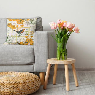 Singing Bird Decorative Throw Pillow, Mango, 20"x20"