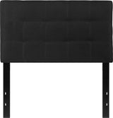 Bedford Tufted Upholstered Twin Size Headboard, Black