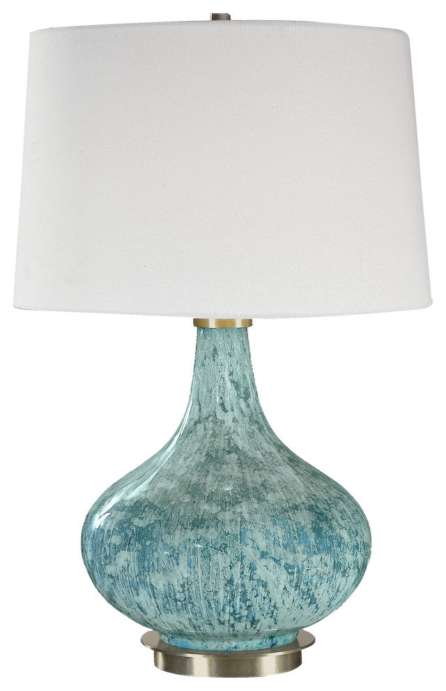 Uttermost Celinda Glass Lamp, Blue-Gray