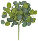 Set of 2 Artificial Silver Dollar Eucalyptus Leaf Stem Plant Greenery Bush 15"