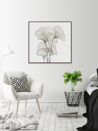 "Ginkgo Biloba Leaves" Floater Framed Painting Print, Canvas, 40"x40"