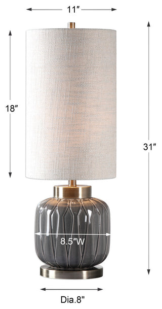 Uttermost Zahlia Aged Gray Ceramic Lamp