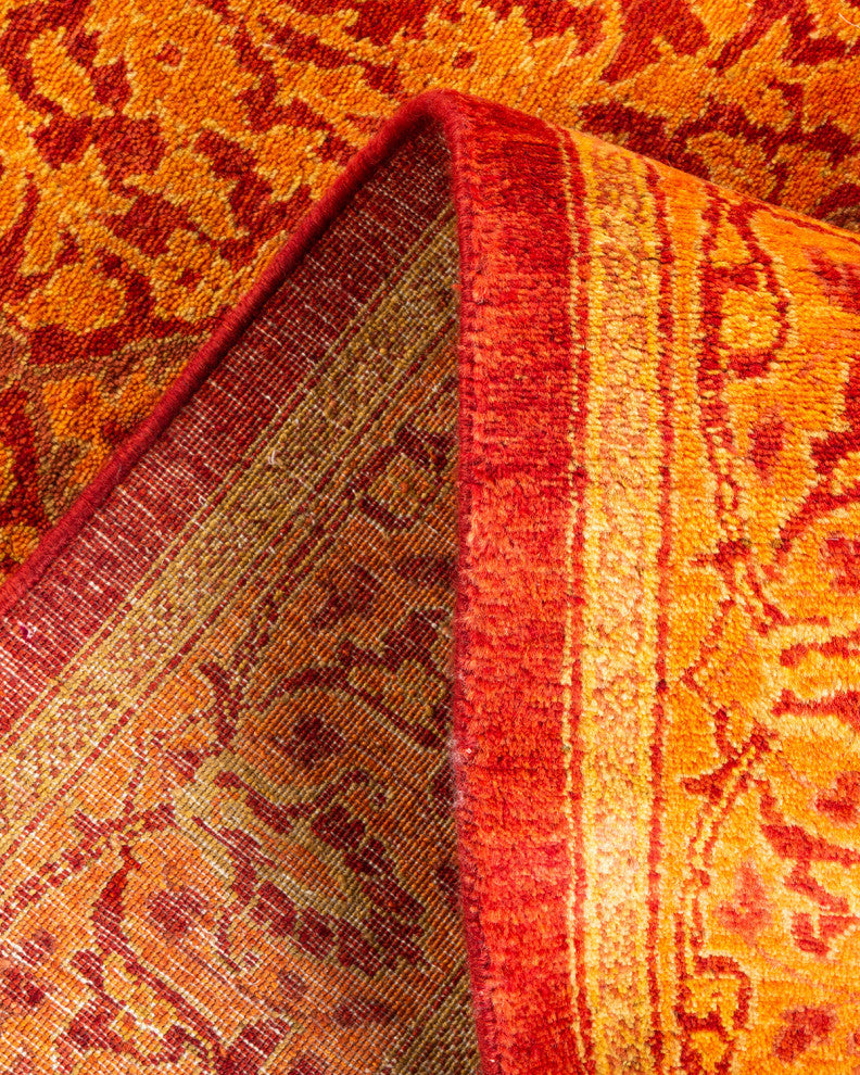 Mogul, One-of-a-Kind Hand-Knotted Area Rug Orange, 2'7"x13'9"