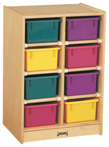 Jonti-Craft 8 Cubbie-Tray Mobile Unit With Colored Trays