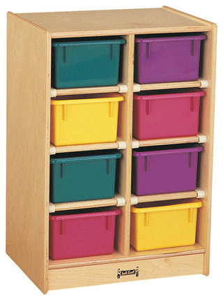 Jonti-Craft 8 Cubbie-Tray Mobile Unit With Colored Trays
