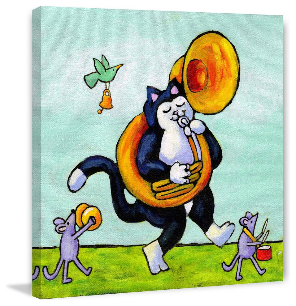 Marmont Hill, "John Phillips Sousa Cat" by Janet Nelson on Wrapped Canvas, 18x18