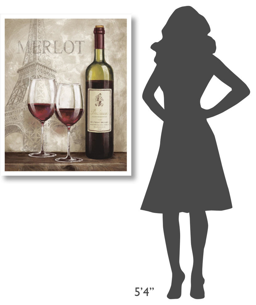 "Wine in Paris III" Digital Paper Print by Janelle Penner, 30"x37"