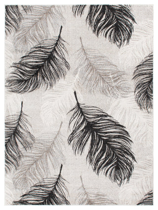 Augusta Quill Grey Traditional Area Rug, 5'3"x7'3"