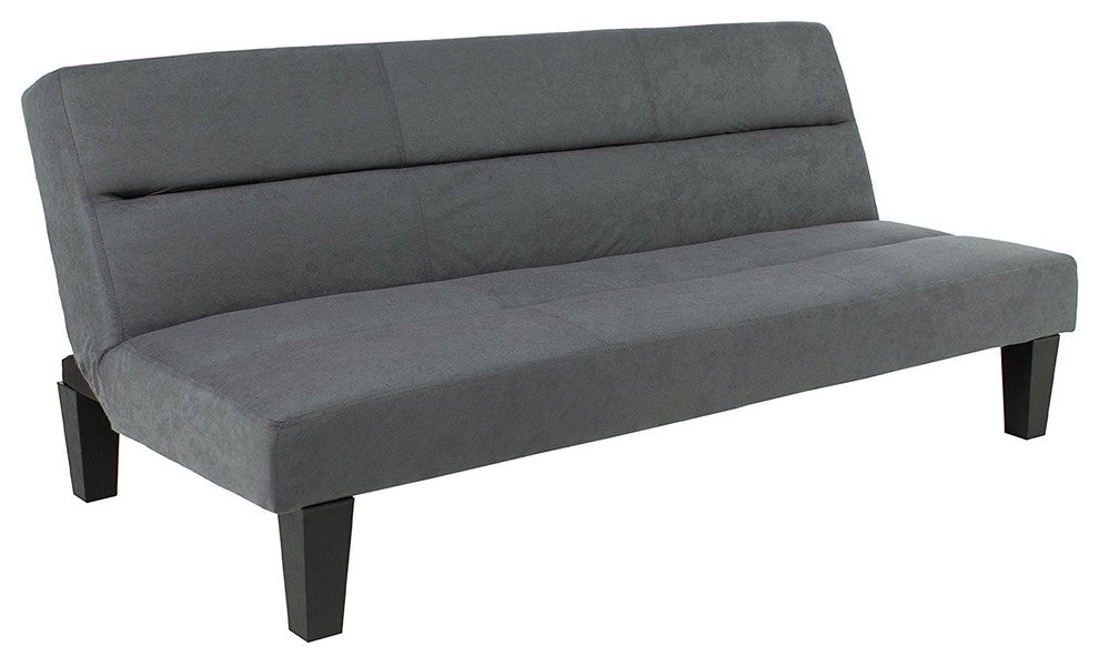 Microfiber Futon Folding Couch Sofa With 6" Mattress Recliner Lounger