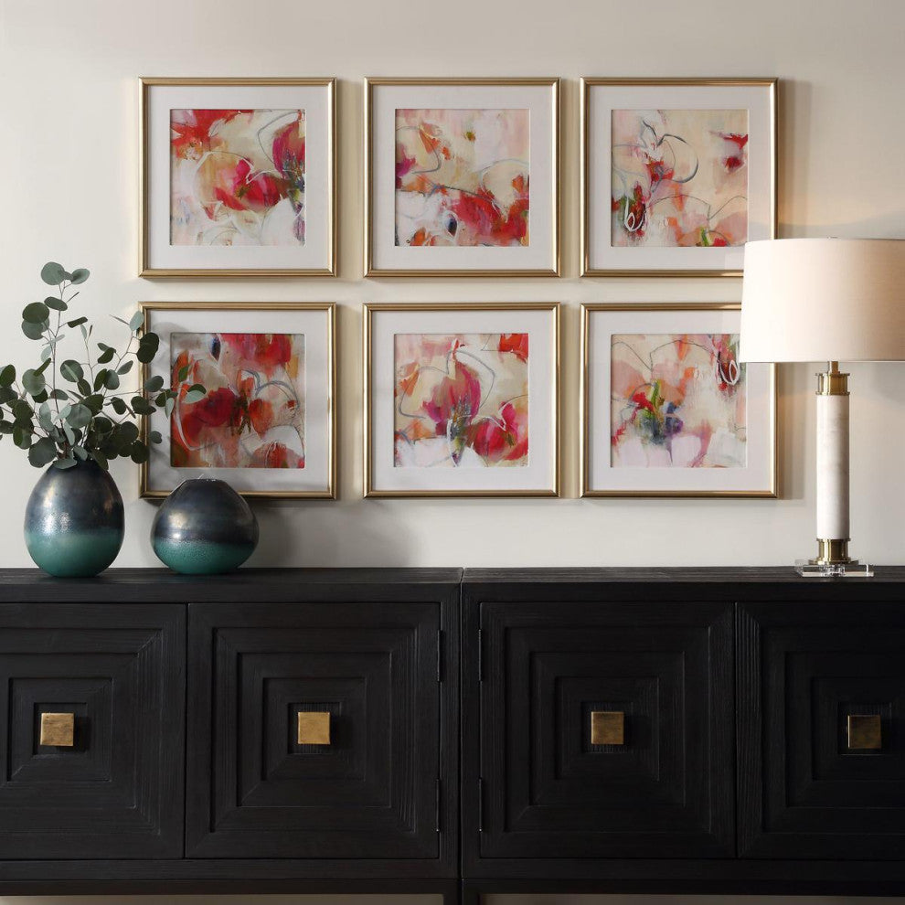 Fresh Start Art Print, Multi-Colored and Brushed Soft Gold