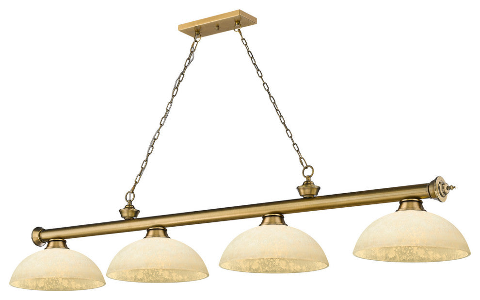 Zlite 2306-4RB-DGM14 4-Light Billiard, Golden Mottle