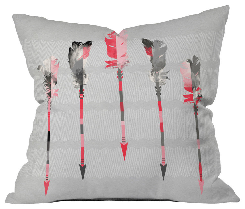 Deny Designs Iveta Abolina Coral Feathers Outdoor Throw Pillow