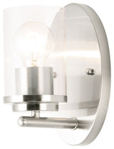 Maxim 10211CL Corona 8" Tall Bathroom Sconce - Satin Nickel
