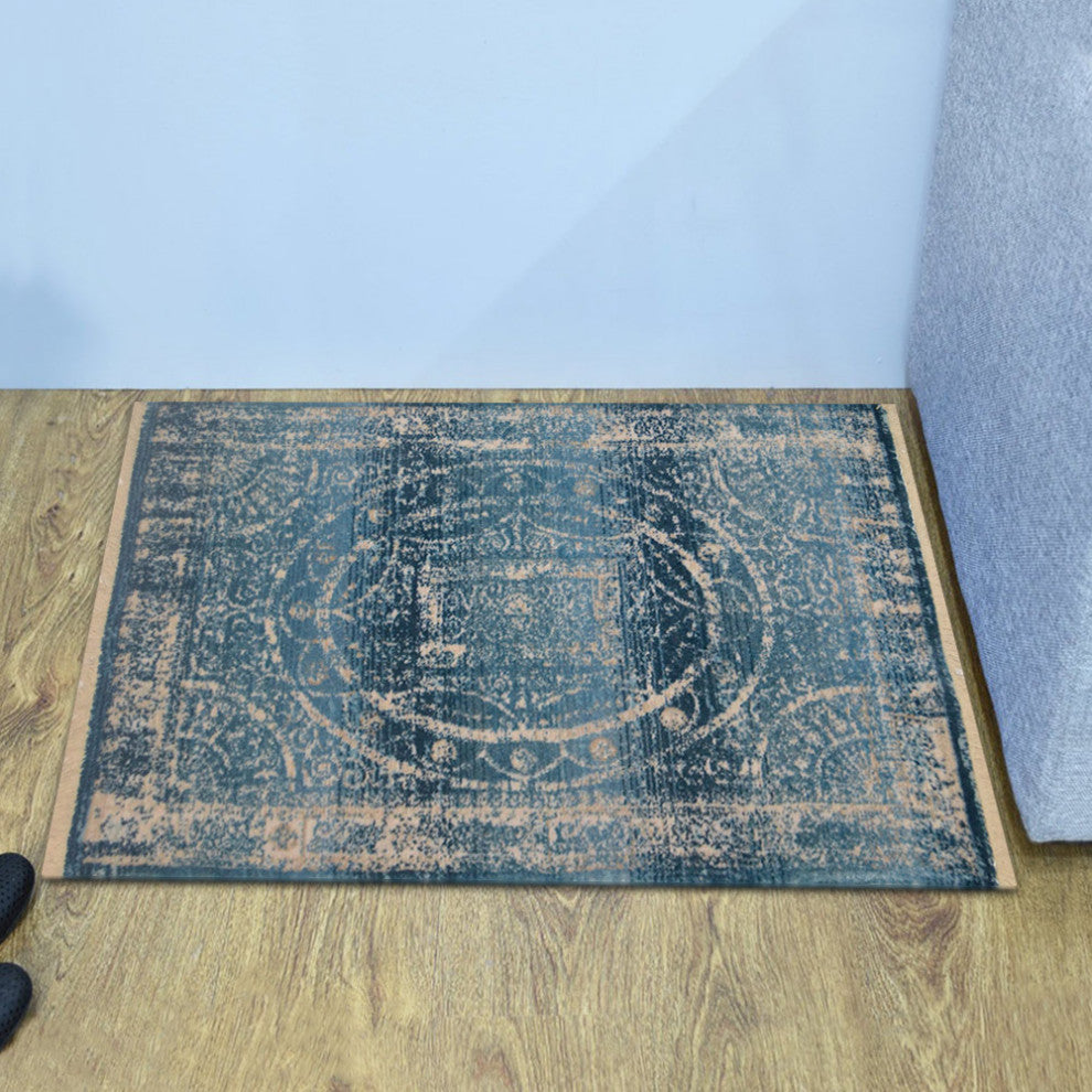 Machine Made Polyester Durable Indoor Outdoor Washable Oriental Pattern Footmat