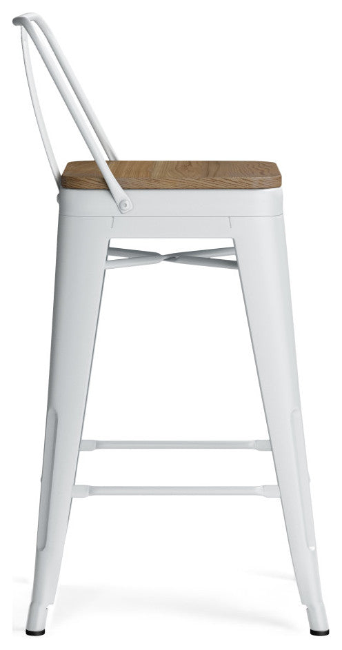 Rayne 24 inch Metal / Wood Counter Height Stool (Set of 4)