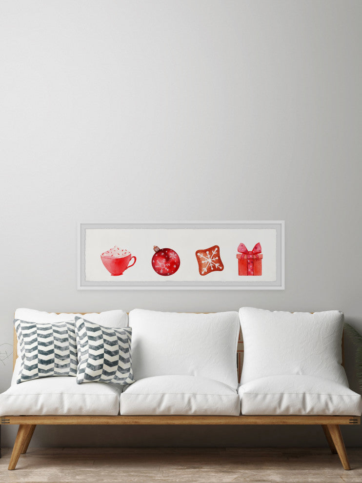 "Christmas Time" Framed Painting Print, 30x10