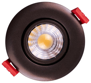 3" LED Gimbal Recessed Downlight, Oil-Rubbed Bronze, 3000k