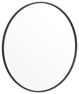 Julianne Round Metal Framed Wall Mirror, Black, 36"
