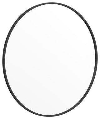Julianne Round Metal Framed Wall Mirror, Black, 36"