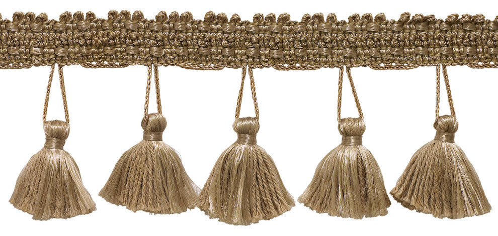 Tassel Fringe Trim, Style# ETF, Color# A8 - Dark Sand Beige [5 Yards]