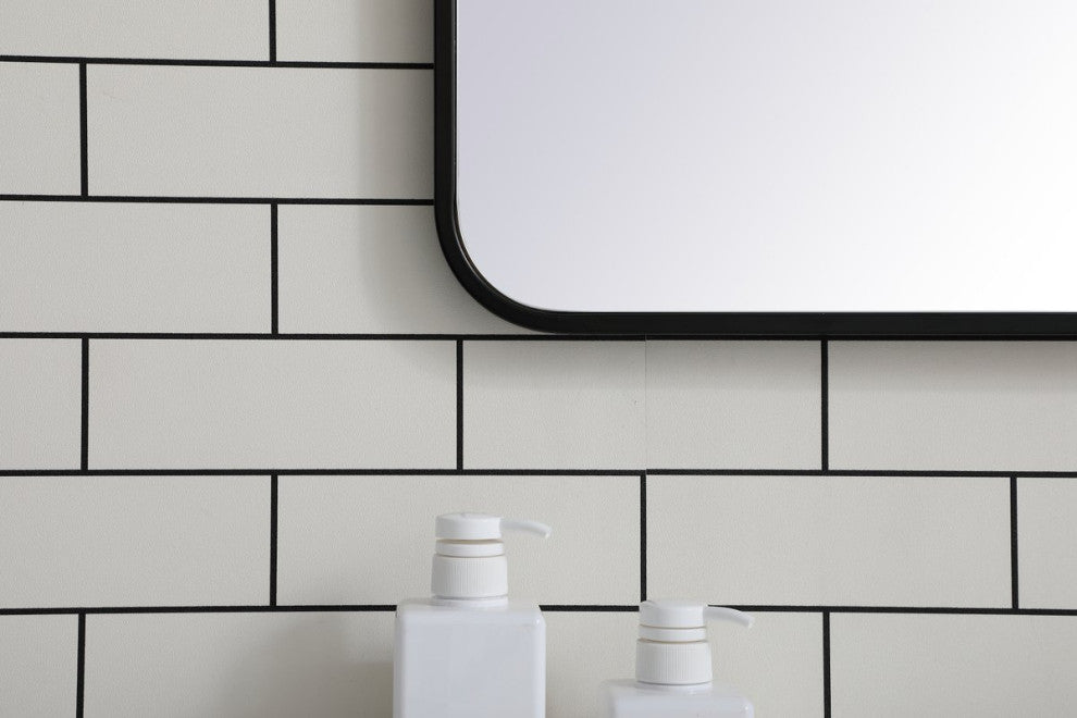 Elegant Decor Evermore Vanity Mirror Black