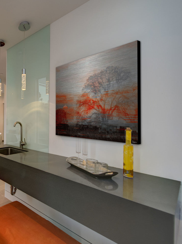 "Casa Vista" UV Ink Print on Brushed  Aluminum, 45"x30"