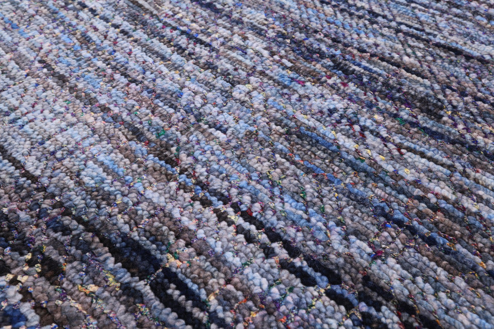 Persian Gabbeh Hand Knotted Wool and Silk Rug 8' 10" X 11' 11" Q8584