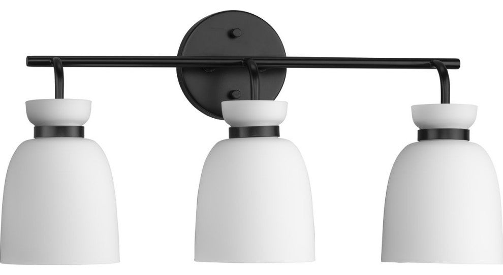 Lexie Collection Contemporary Vanity Light, Matte Black
