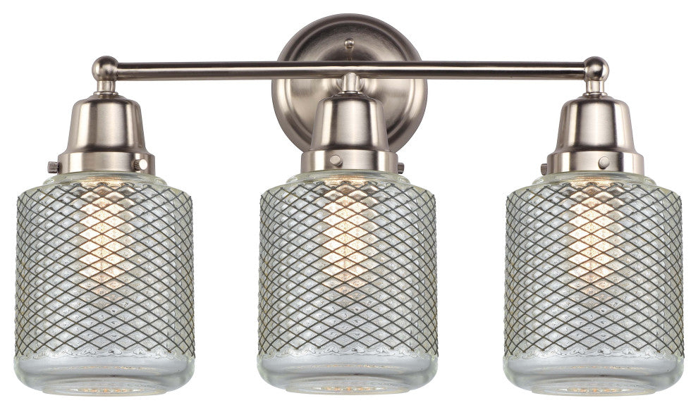 Innovations 623-3W-SN-G262 3-Light Bath Vanity Light, Brushed Satin Nickel