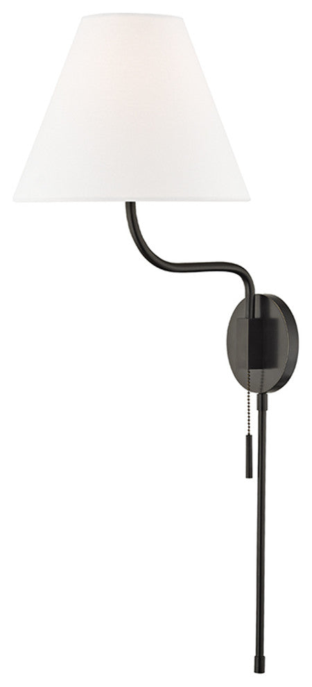 Patti 1-Light Wall Sconce With Plug, Old Bronze
