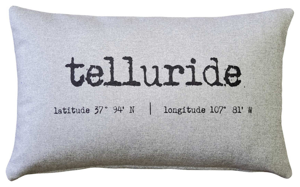 Telluride Gray Felt Coordinates Pillow 12x19, with Polyfill Insert