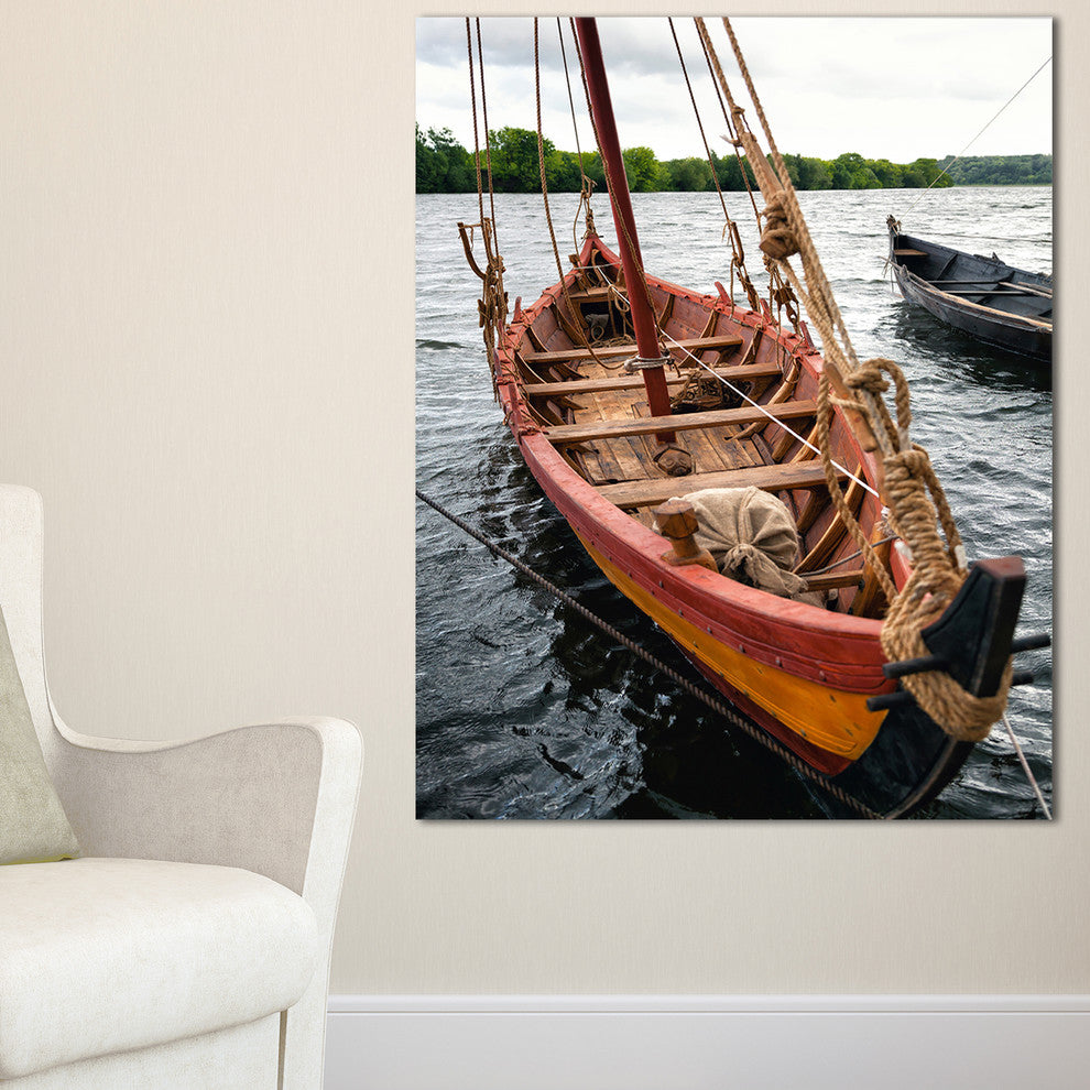 "Vintage Wooden Boat" Canvas Print