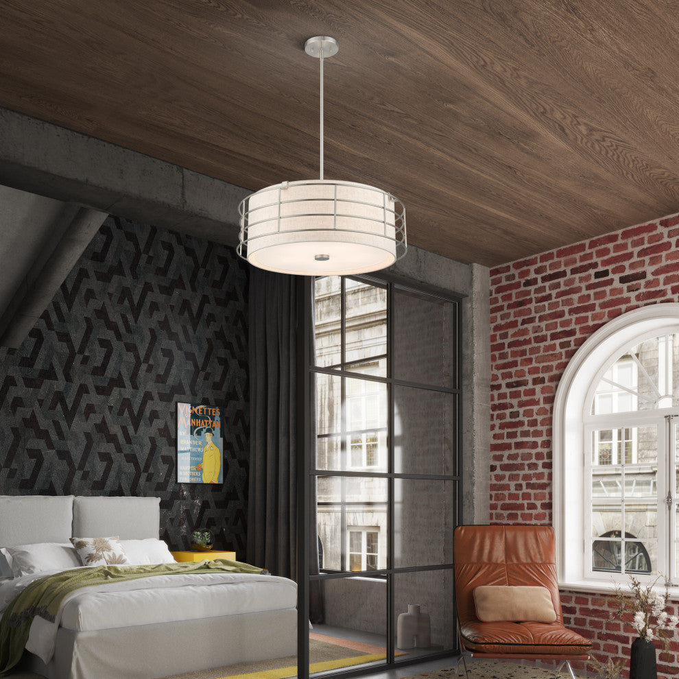 Blanchard 5-Light Brushed Nickel Pendant Chandelier