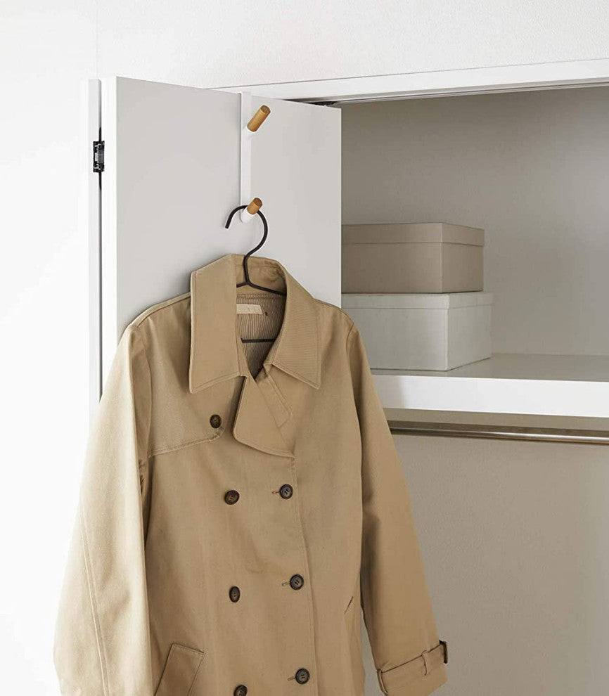 Over-the-Door Hook, Steel, White