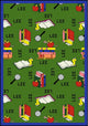 Kid Essentials Rug, Bookworm, Spanish, 3'10"x5'4", Green