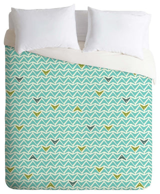 Deny Designs Heather Dutton Take Flight Aqua Duvet Cover - Lightweight