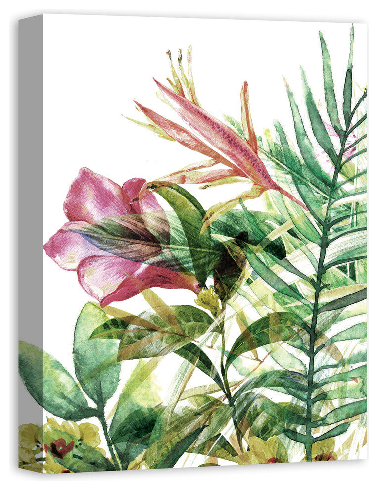 Tropical Floral Plants 18x24 Canvas Wall Art