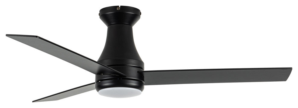 48-inch Modern 3CCT LED Black Ceiling Fan with Remote