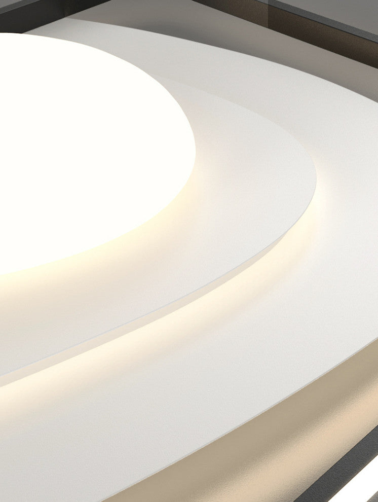 Rochefort | Square Creative Acrylic LED Ceiling Light, Black