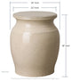 Koji Garden Seat, Cream 15x18